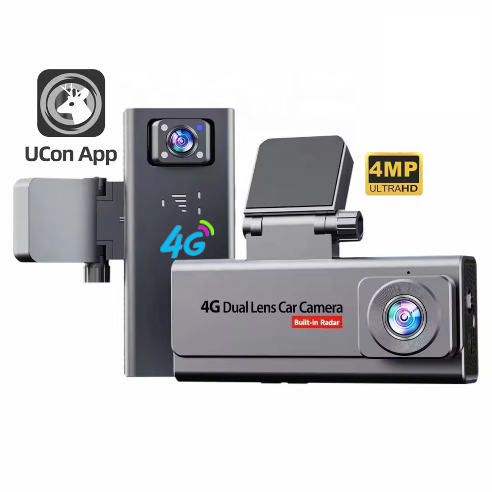 4G Dual Lens Built-in radar Auto Electronics Dash Cam Front and Rear 4k Dashcam Car & Vehicle Dash Video Cameras for Cars